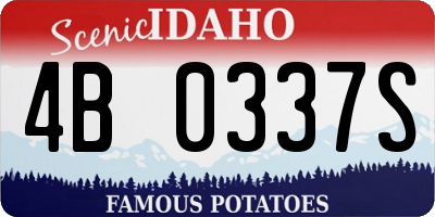 ID license plate 4B0337S
