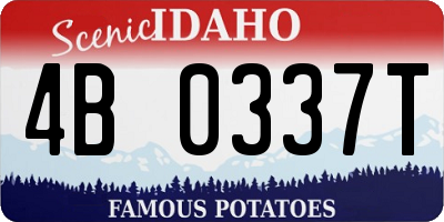 ID license plate 4B0337T
