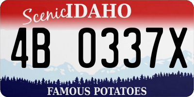 ID license plate 4B0337X