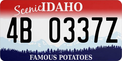 ID license plate 4B0337Z