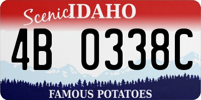ID license plate 4B0338C