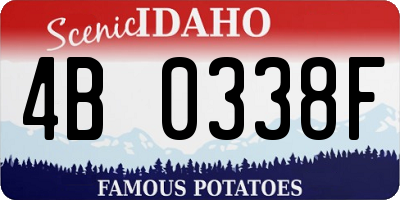 ID license plate 4B0338F