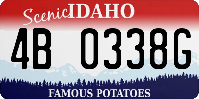 ID license plate 4B0338G