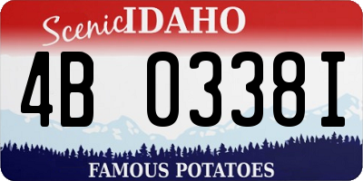 ID license plate 4B0338I