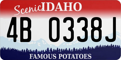 ID license plate 4B0338J