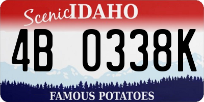 ID license plate 4B0338K