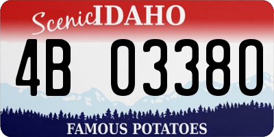 ID license plate 4B0338O