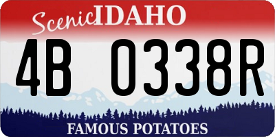 ID license plate 4B0338R
