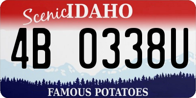 ID license plate 4B0338U