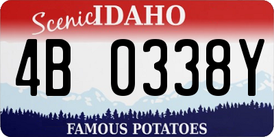 ID license plate 4B0338Y