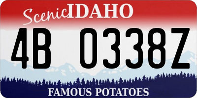 ID license plate 4B0338Z