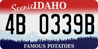ID license plate 4B0339B