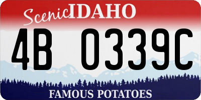 ID license plate 4B0339C