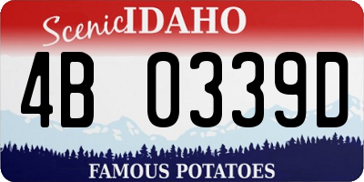 ID license plate 4B0339D