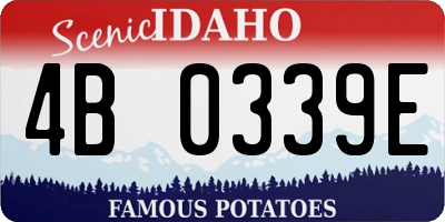 ID license plate 4B0339E