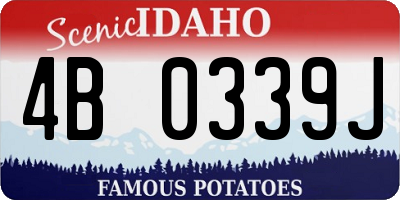 ID license plate 4B0339J