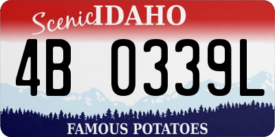 ID license plate 4B0339L