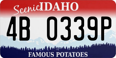 ID license plate 4B0339P