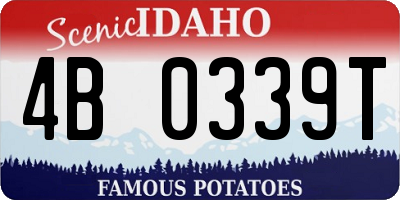ID license plate 4B0339T