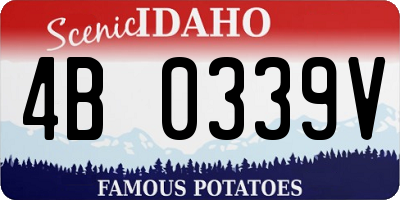 ID license plate 4B0339V