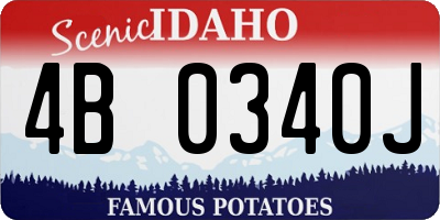 ID license plate 4B0340J