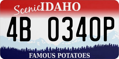 ID license plate 4B0340P
