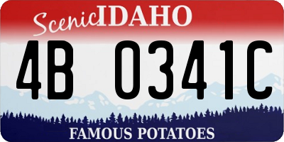 ID license plate 4B0341C