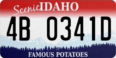 ID license plate 4B0341D
