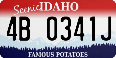 ID license plate 4B0341J