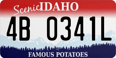 ID license plate 4B0341L