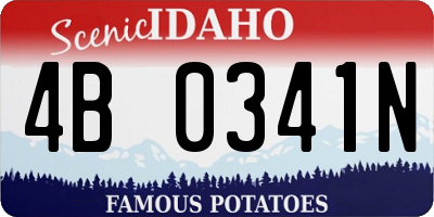 ID license plate 4B0341N