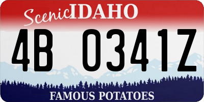 ID license plate 4B0341Z