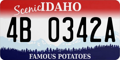 ID license plate 4B0342A