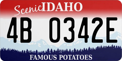 ID license plate 4B0342E