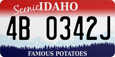 ID license plate 4B0342J