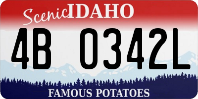 ID license plate 4B0342L