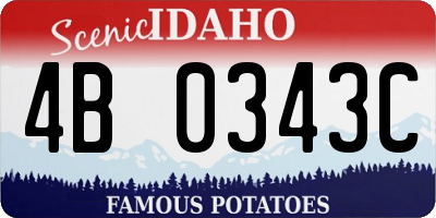 ID license plate 4B0343C