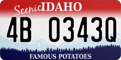 ID license plate 4B0343Q