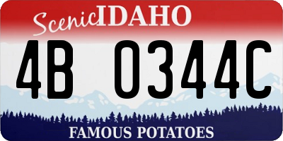 ID license plate 4B0344C