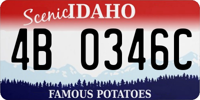 ID license plate 4B0346C