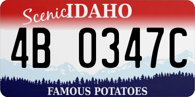ID license plate 4B0347C