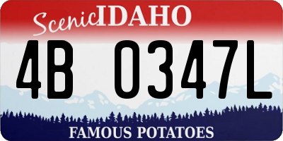 ID license plate 4B0347L