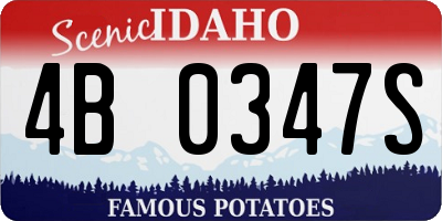 ID license plate 4B0347S