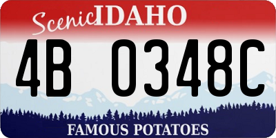 ID license plate 4B0348C