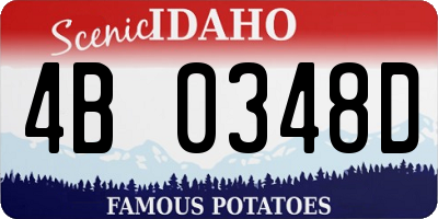 ID license plate 4B0348D