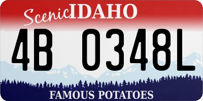 ID license plate 4B0348L