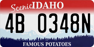 ID license plate 4B0348N