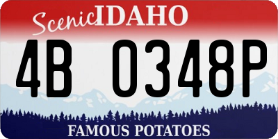 ID license plate 4B0348P