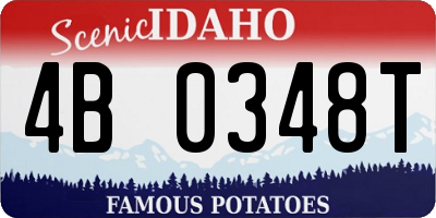 ID license plate 4B0348T