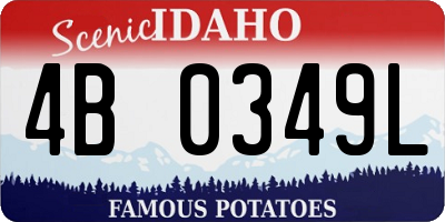 ID license plate 4B0349L